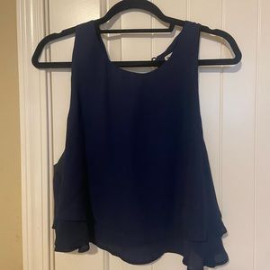 Show me your mumu XL bridesmaids rich navy crisp two piece